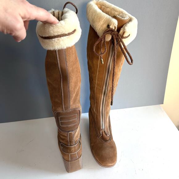 Cole Haan boots women's size 9 over the knee sherpa shearling sheepskin tall - Picture 6 of 16